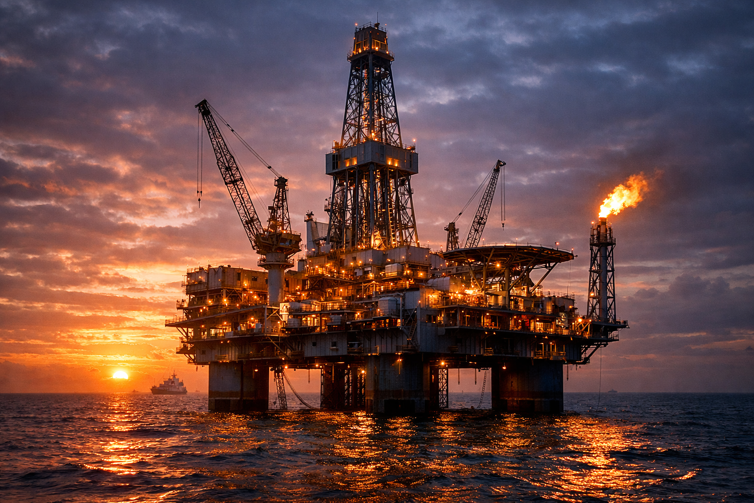 Offshore Oil Drilling Rig